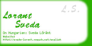 lorant sveda business card